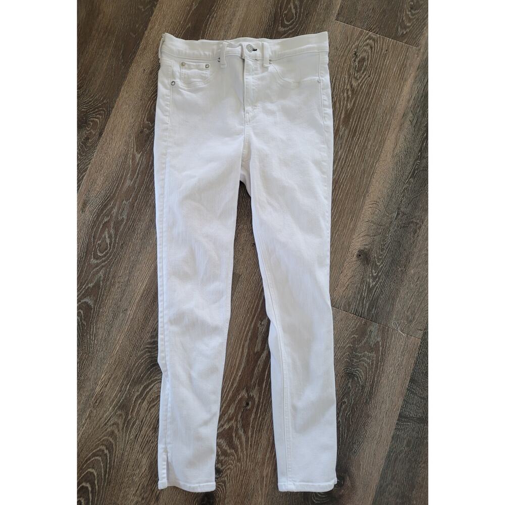 Rag & Bone Women's‎ White 10" Capri Jeans size 29 Ankle Side Slit #P3